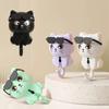 Creative Cartoon Cat Hook Adhesive Cute Cat Key Holder Decorative Hooks for Keys Bag Scarf Hat Towel Hanging Decoration