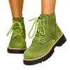 Plus Size Shoes for Women 36-43 Autumn Winter Round Toe Lace Up Platform Wedges Comfortable Non-slip Ankle Boots 36-43 Footwear