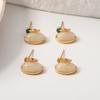 New Chinese imitation Hetian jade enamel color earrings women's senior temperament oval niche stud earrings retro earrings