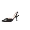 Pointed Pearl Sandals Bow High Heel Rhinestone Sandals Sexy Plus Size Stiletto Wedding Shoes