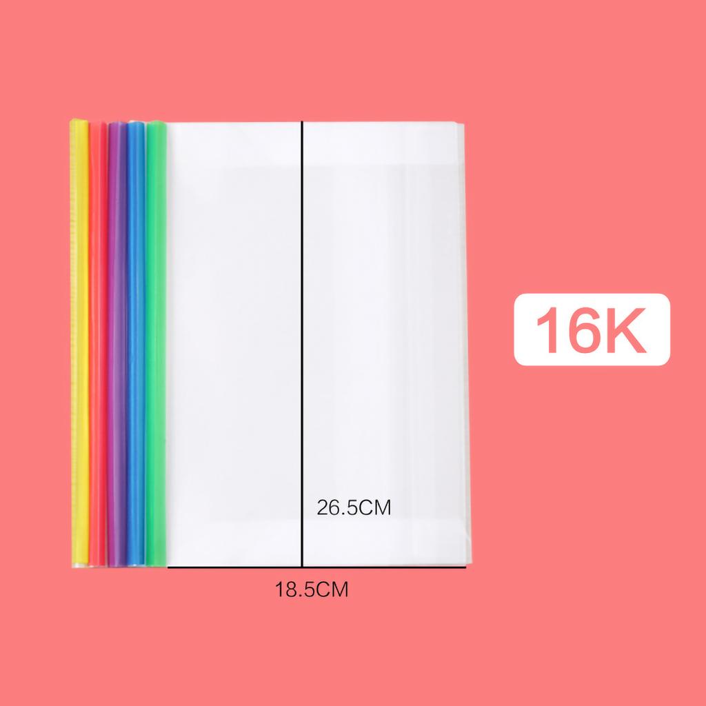 Book Cover with Rod Thickened Transparent Waterproof Reusable PP Material Paperback Book Protector