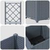 Garden Planter Light Gray 40 X 40 X 143 Cm Plastic