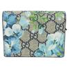 Used GUCCI Bifold Wallet 546372 Blooms Flower print GG Supreme Canvas Blue beige Compact wallet