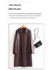 Women's Mid-Length Genuine Sheepskin Leather Jacket - Loose Slimming Trench Coat, Autumn/Winter 2025 Collection