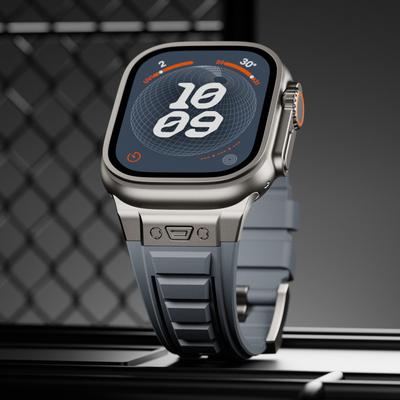 Klasický silikonový sportovní řemínek pro Apple Watch Ultra 2/1 49mm Series 9 8 7 45mm 44mm Gumička pro IWatch 6 5 4 3 Se 44mm 42mm náramek