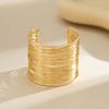 Vintage Gold Color Hyperbolic Layered Wide Wire Bracelet Cuff Bangle for Women Exaggerated Metal Wrist Wrap Bangle Jewelry Gift