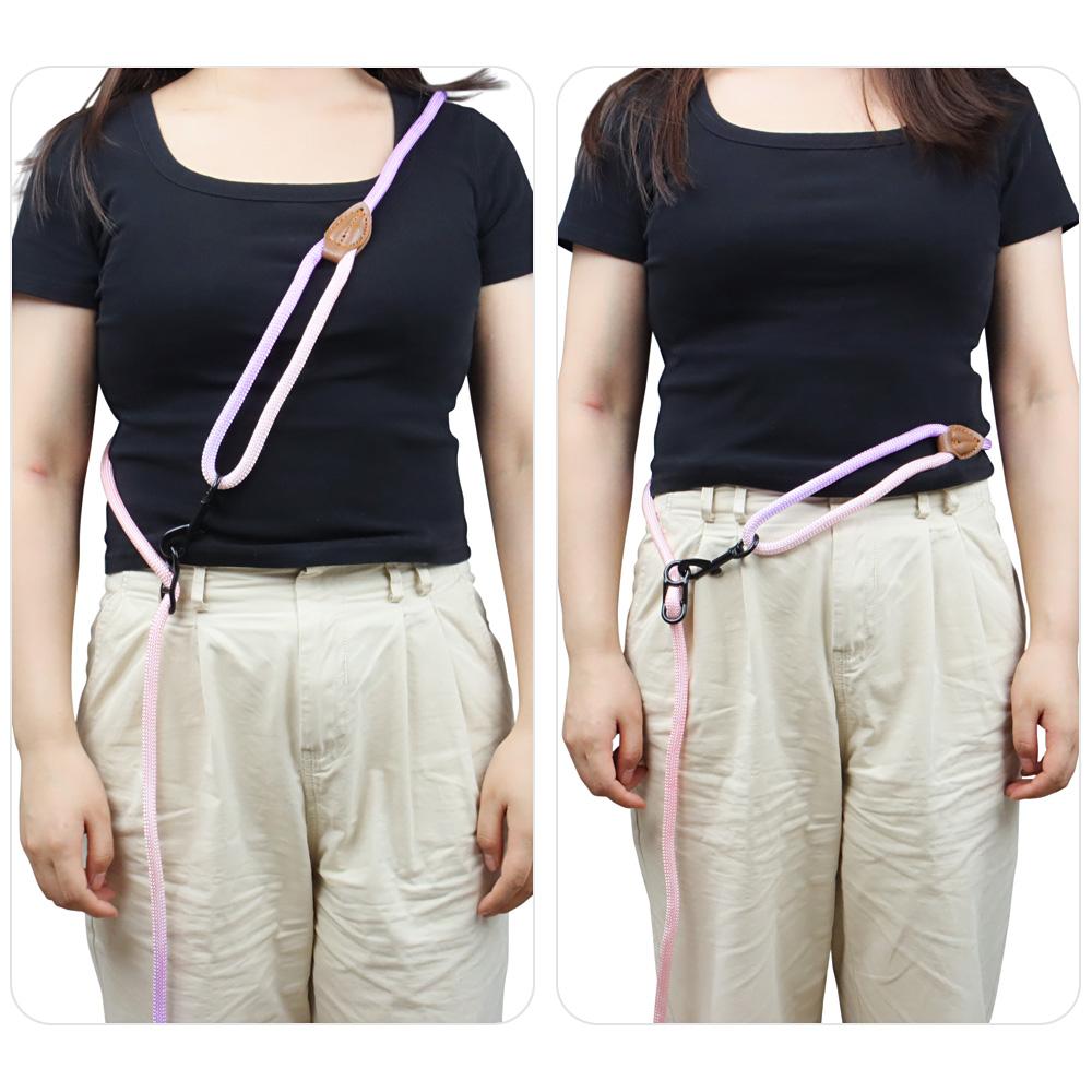 Double Head Dog Leash Crossbody Pet Round Traction Rope Lead Training Walking Cat Leashes