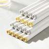 5 Pairs Alloy Chopsticks Food Grade Material High Temperature Resistant Healthy Anti Slip Mold Resistant Household Tableware