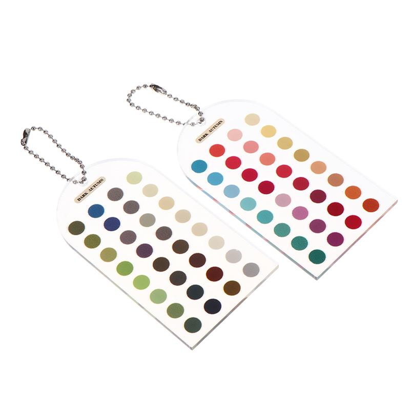 Soft Summer Autumn Double-sided Color Cards 24 Circular Blocks Professional Color Palette for Wedding Stylist Bridal Makeup Matching