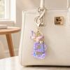 Purple Series Keychain Pendant Sequins Star Initial Letter Key Chain