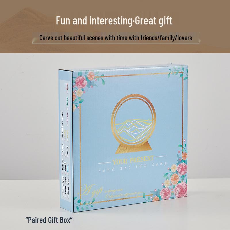 3D Quicksand Night Lamp: Creative Glass Table Light & Ornament Gift