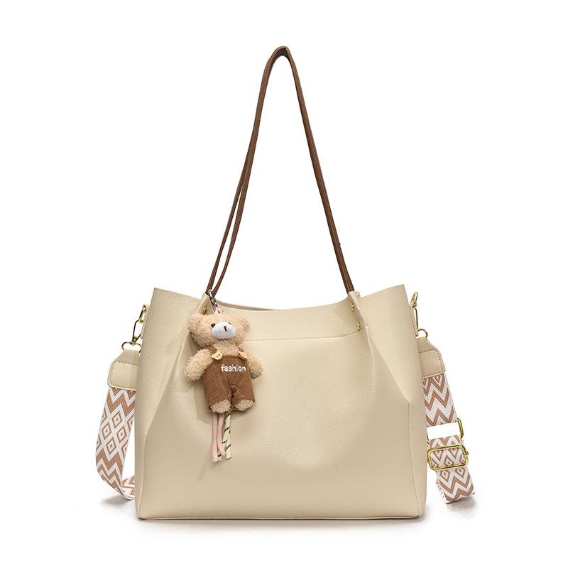 

Стильная универсальная женская сумка-мессенджер через плечо большой вместимости для поездок на работу no pendant белый