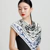 New 100% Mulberry Silk Double Sided Double Color Handmade Curled Silk Scarf with Versatile Design and Temperament for Women