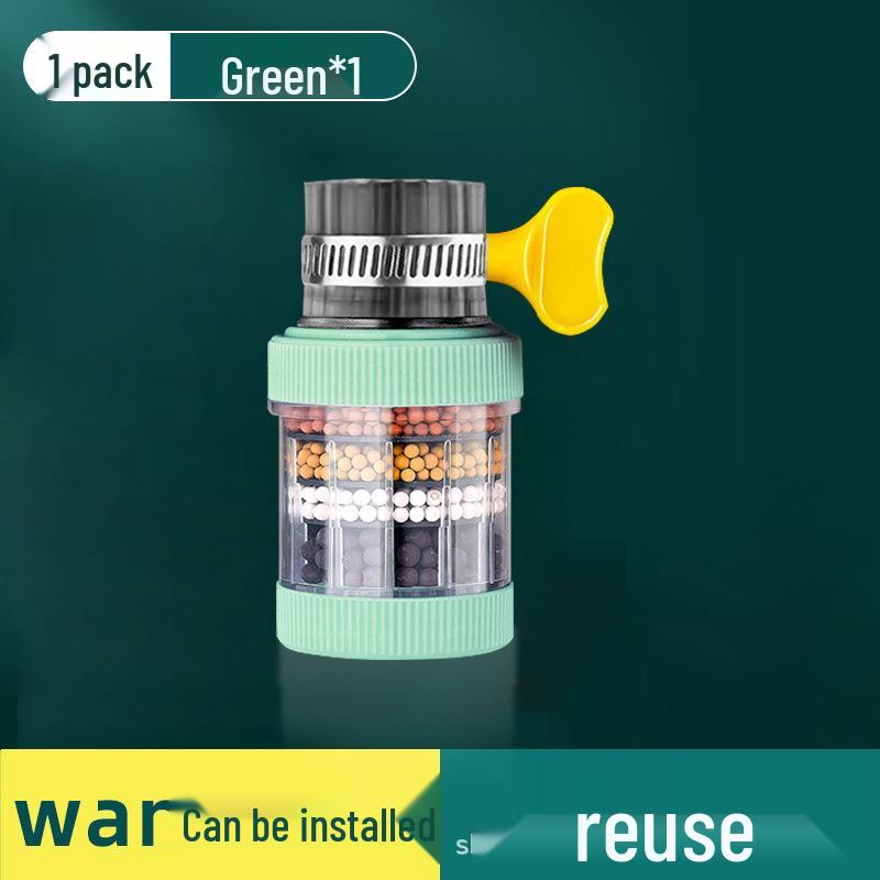 Universal Rotating Faucet & Shower Filter - Anti-Splash, Removable, Washable, Six-Layer Purification.