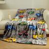 Vintage Cars Route 66 Pattern Blanket bedroom Blanket for Livingroom Couch lunch break Soft throw for Friend's festival Gift