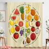 2pcs 2D Flat Printing Drapes Fruit Spirit Joy Pineapple Polyester Fabric Without Electricity 0 Perfect for Holiday Parties Home