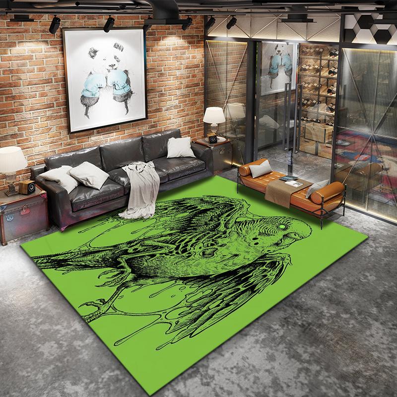 Green mucus animal Pattern Square Carpet,Area Rug,Carpet Rug for Living Room Bedroom Sofa Playroom Decor,Non-slip Floor Mat,Holiday Birthday Gifts