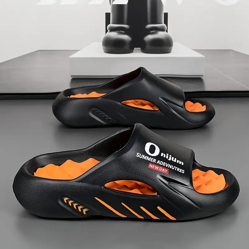 Men's And Women's Colorful Open-toe Breathable Slippers With Massage Particles, Comfortable Non-slip Wear-resistant EVA Sole