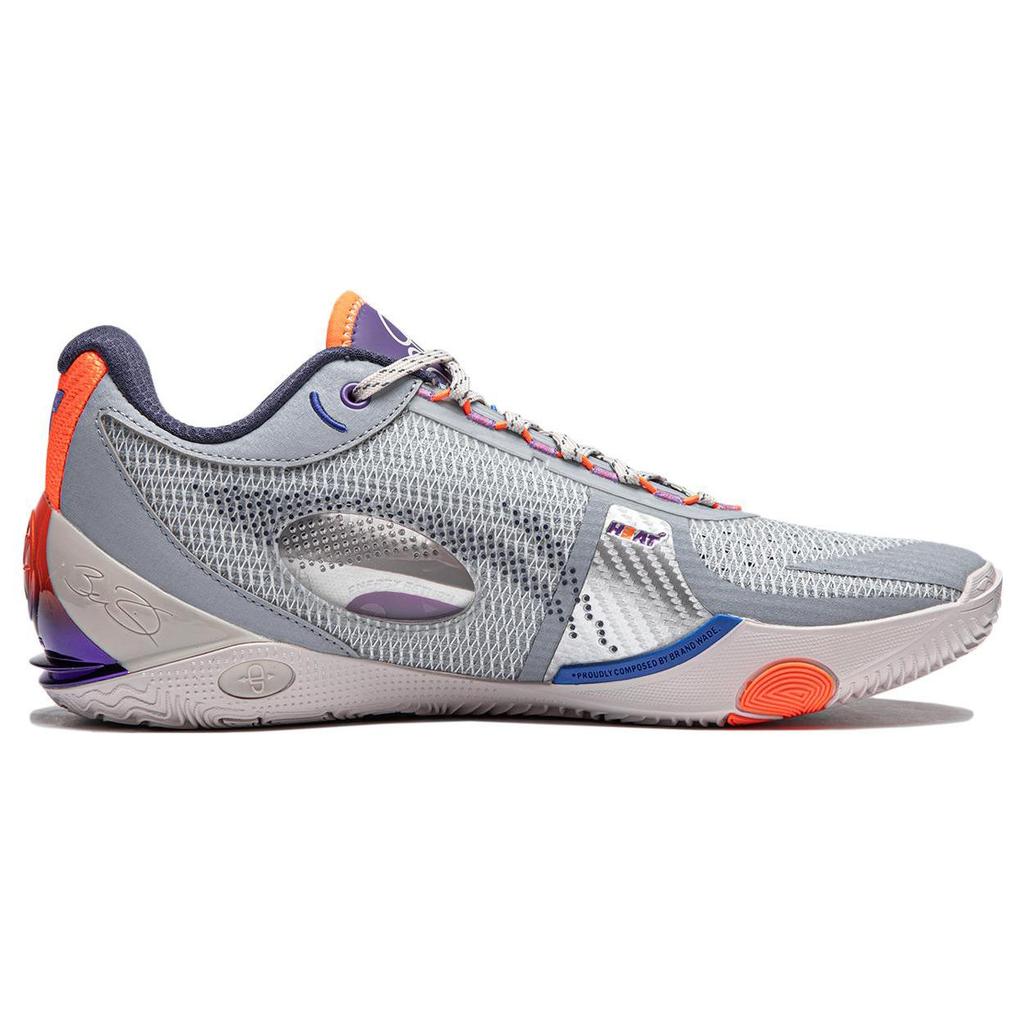 Li Ning Wade 808 3 Ultra Cushioning Slip Resistant Low top Basketball Shoes Men's Gray ABAT051-9