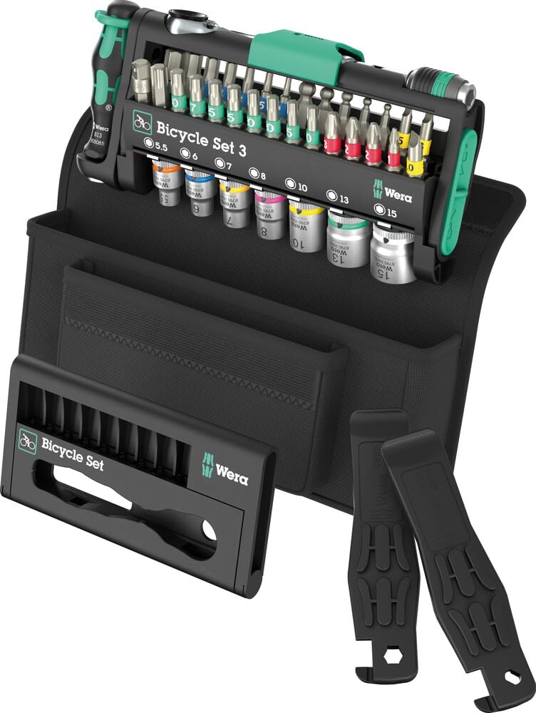 WERA Ratchet Bit Portable Tool Kit for and Maintenance Tool-Check 41-Piece Set, Bicycles, DIY, (004187)