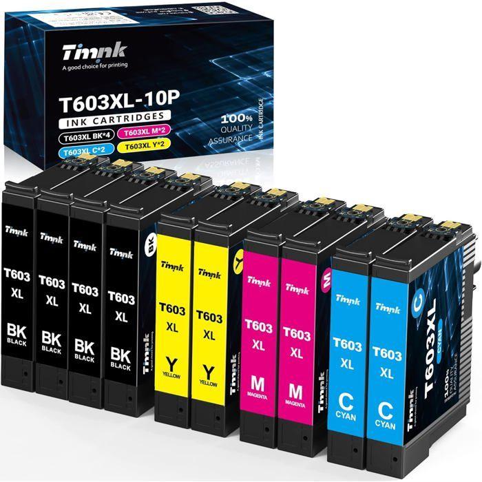 Cartouche d'encre - TRAHOO - 603XL - Compatible Epson - 10 Packs - Multi-couleurs