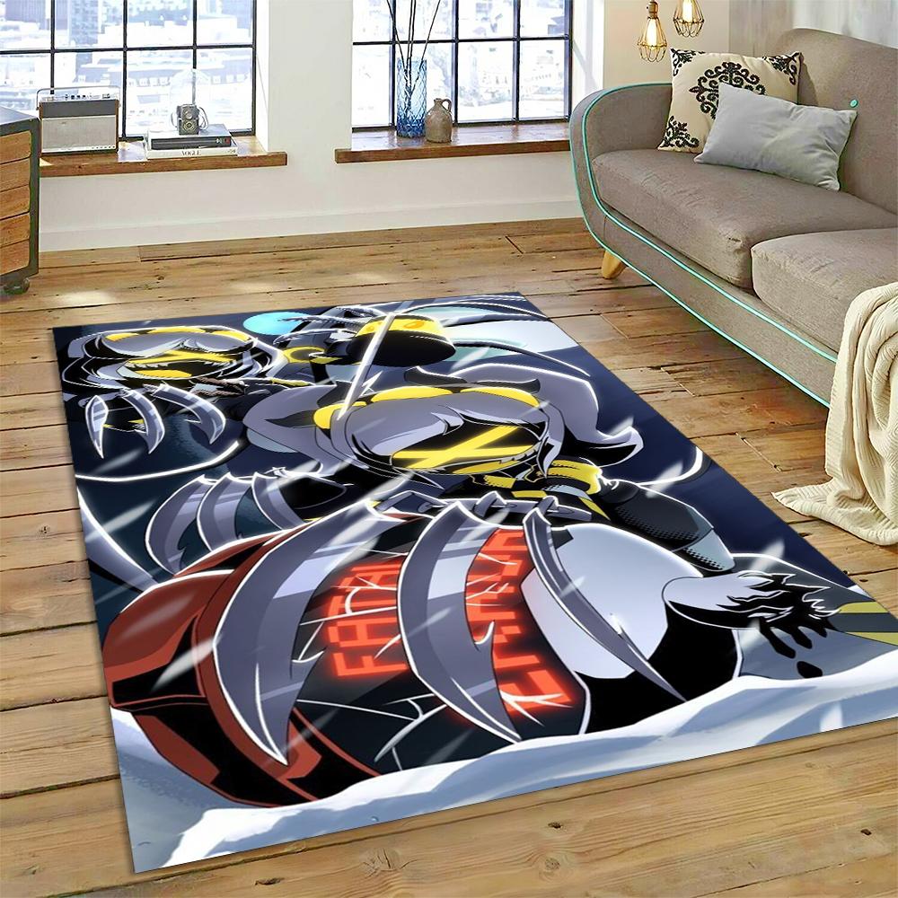 2025 New Style Cartoon Murder Drones Uzi Robot 3D Rug Carpet for Living Room Bedroom Home Decor, Floor Mat Non-slip Sofa Doormat