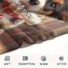 1Pc Iloveyoudog Print Flannel Blanket, High Quality Comfortable for All Seasons, Home Decor, Warmth and Comfort, Perfect for Christmas Gifts