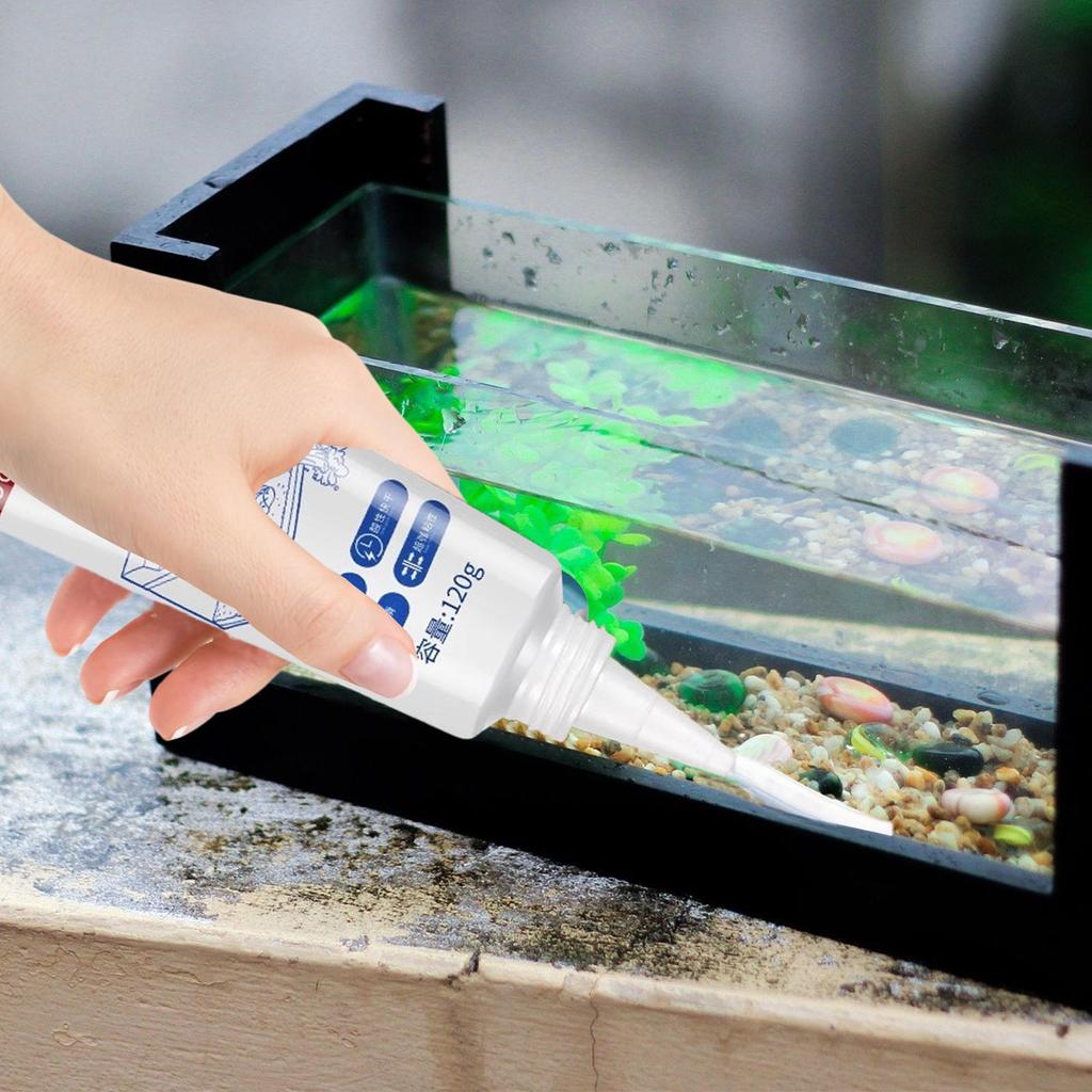 Fish Tank Sealant Waterproof Silicone Sealant Strong Adhesion Safe Adhesive Glue Sealers Transparent Waterproof for Sink Bathtub