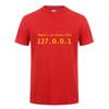 Funny IP Address T Shirt Men Summer Short Sleeve Cotton There's No Place Like 127.0.0.1 Computer Geek Comedy Tshirt Tops OT-852