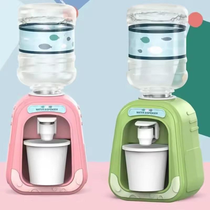 1PCS Mini Play House Cartoon Water Dispenser Rotatable and Detachable Cartoon Children's Beverage Machine Interactive Kids Toys