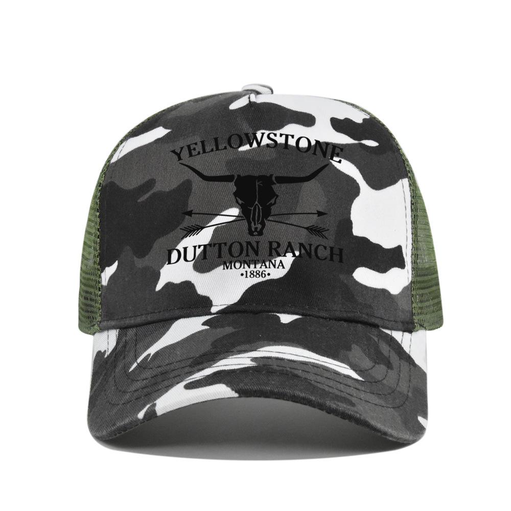 Huangshi Unisex Mesh Baseball Cap - Silk Screen Printed, Washed, Breathable Sun Hat