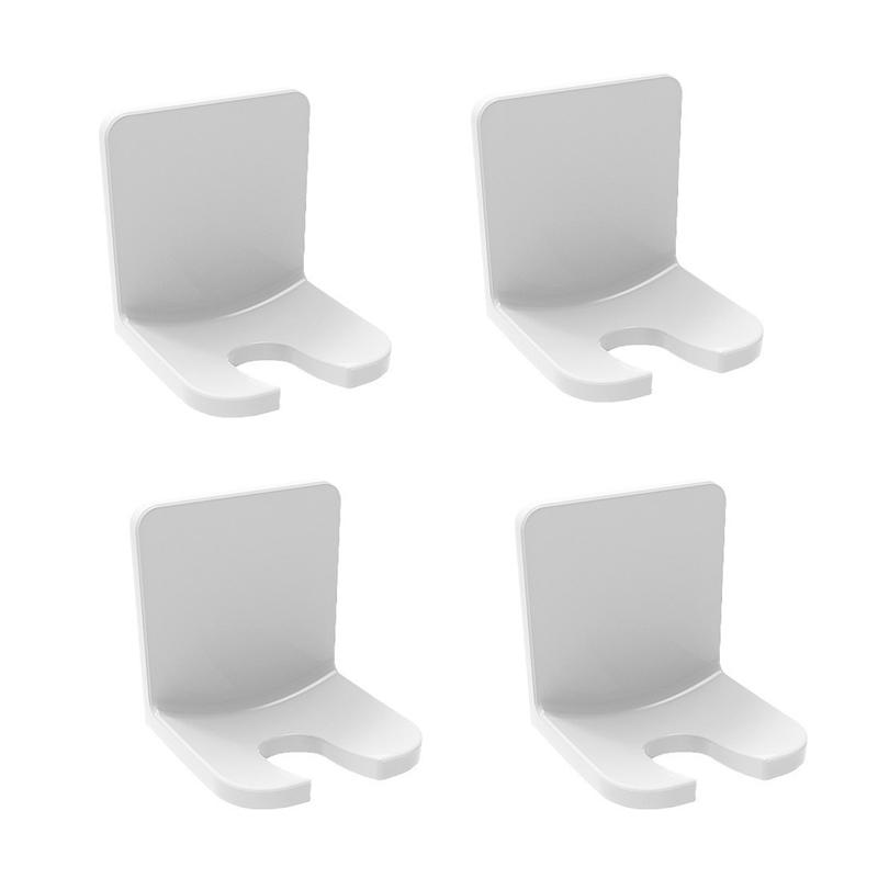 4PCS Toothbrush Holder Wall Mounted Electric Toothbrush Storage Rack Bathrooms Self Adhesive Single Hook Hanging Key Plug Holder