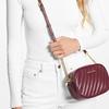 Michael Kors MK Rose Chain Stitch Vintage Letter Logo Zipper Commuter Camera Bag Women Shoulder Bag Burgundy 35S1GXOC1U-MERLOT