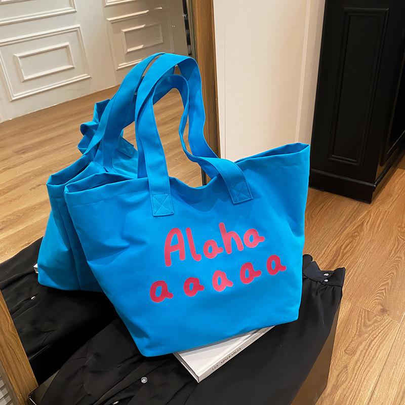 

Летняя новая легкая повседневная холщовая сумка большой вместимости, модная наплечная сумка-подмышка, сумочка синий