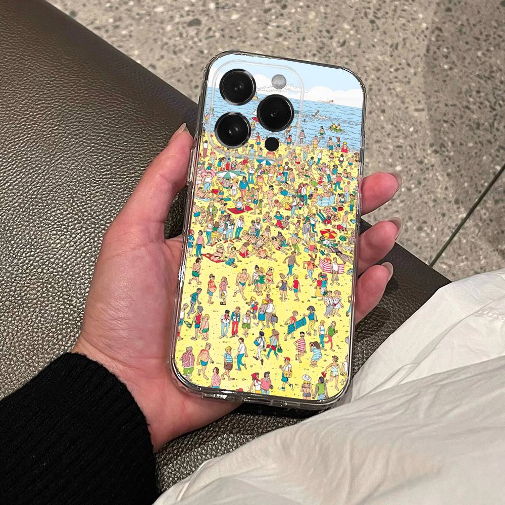 

Game Wheres W-WallyS Waldo Book Transport Phone Case For iPhone 17,16,15,14,13,12,11,Pro,XS,Max,XR,Plus Shockproof Soft Cover iPhone6