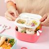 Cute Cartoon Lunch Box Children Stainless Steel Bento Box with Tableware Kids Portable Food Storage Container for Picnic School