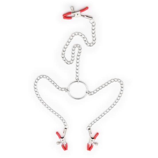 Breast Clamp Amusing Erotic Feeling Tightness Adjustable Three Clamp Breast Stimulation Clip for Couple