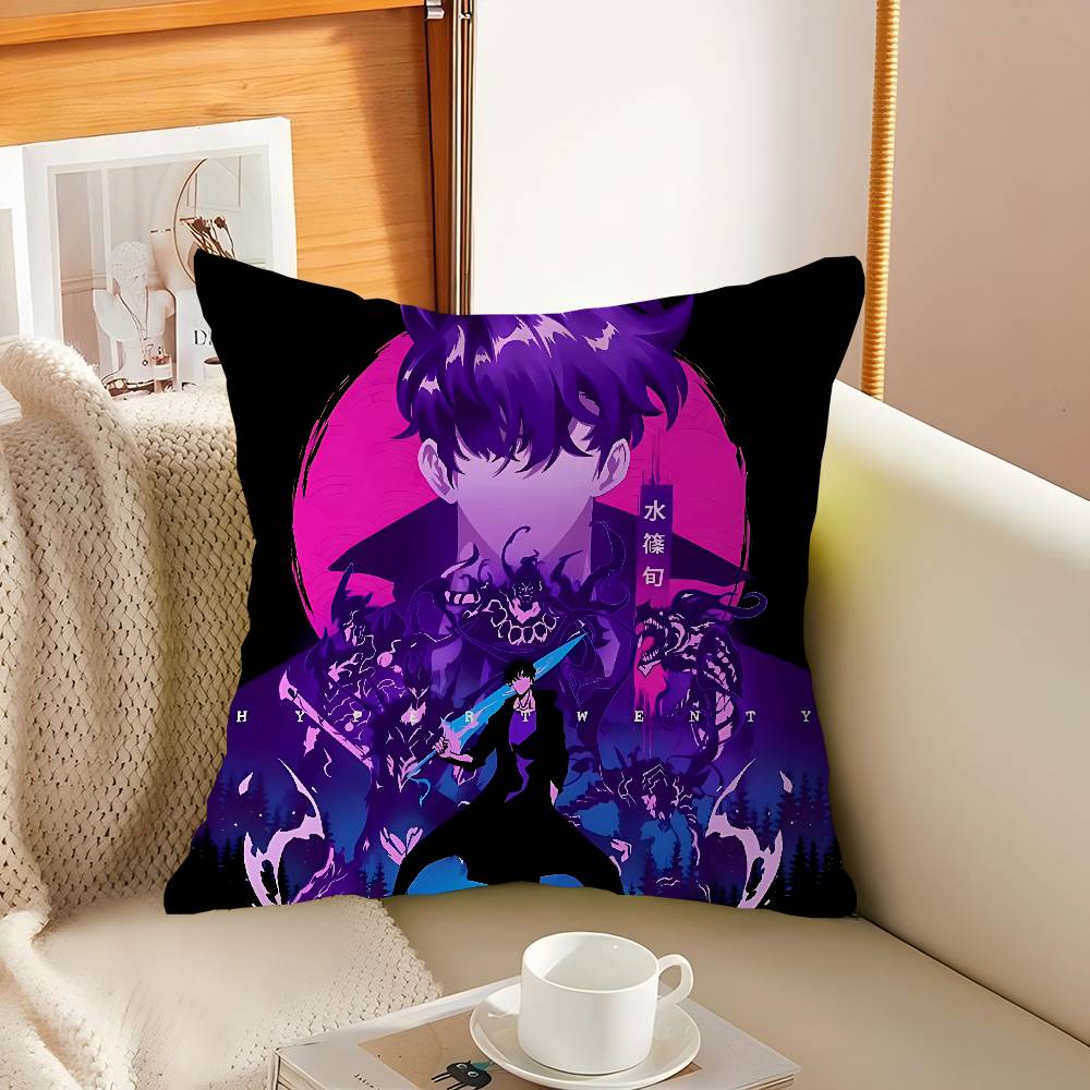 Anime S-Solo Leveling Kissenbezug Dekokissen Stuhlkissen Sitzkissen Nickerchenkissen Stuhlkissen Sitzkissen Weiches Kissen Sofakissen