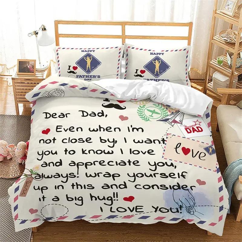 

Love Leters Soft Duvet Cover Microfiber Romantic Envelope Beding Set Ful King For Children Kids Ten Young Boys Young Girls To Mother And Father Gifts 135*200cm Eu-Single