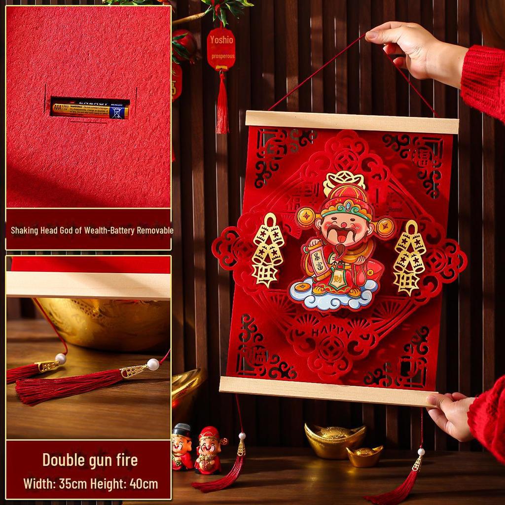 2025 Spring Festival Blessing Ornaments: New Year Décor, Living Room Pendants & Shaking Head Wealth Charms