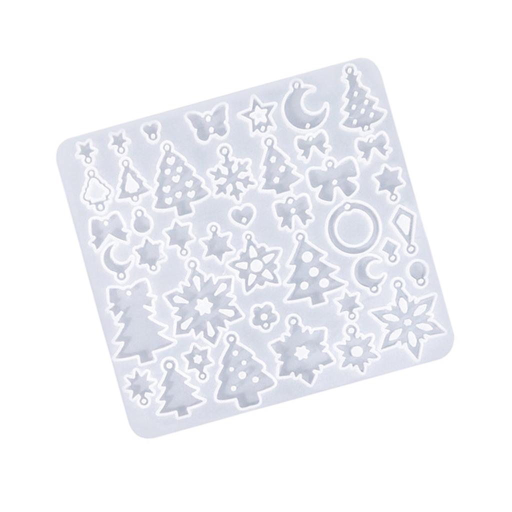 Weihnachts-Ohrring Silikonform Set mit festlichen Designs für Feiertagsschmuck-Basteln und Resin-Kunstprojekte