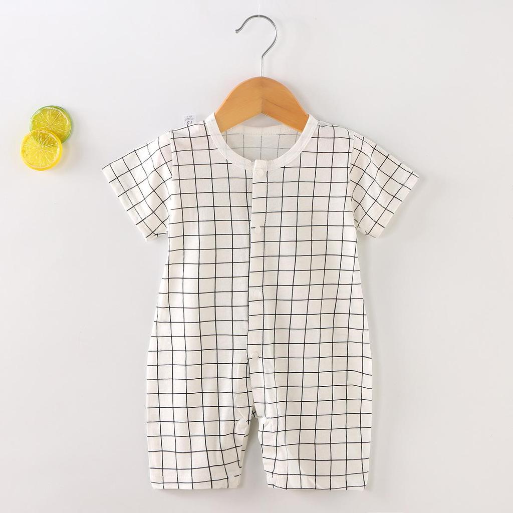 2026 Newborn Short Sleeve Jumpsuit Romper - Thin Style Bodysuit Pajamas