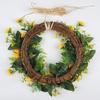 Sunflower Artificial Wreath Spring Summer Wreath for Front Door Farmhouse Home Wall Decor 30cm