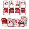 100 Christmas Gift Tag Stickers: Self-Adhesive Grid Labels