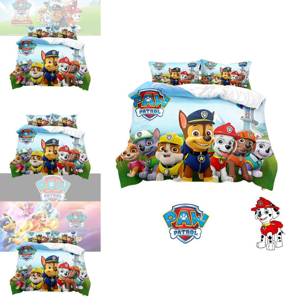 Povlečení Tlapková patrola Polyesterové ložní prádlo pro děti Obsahuje 1 povlak na polštář a 1 povlak na přikrývku Velikost 135x200cm