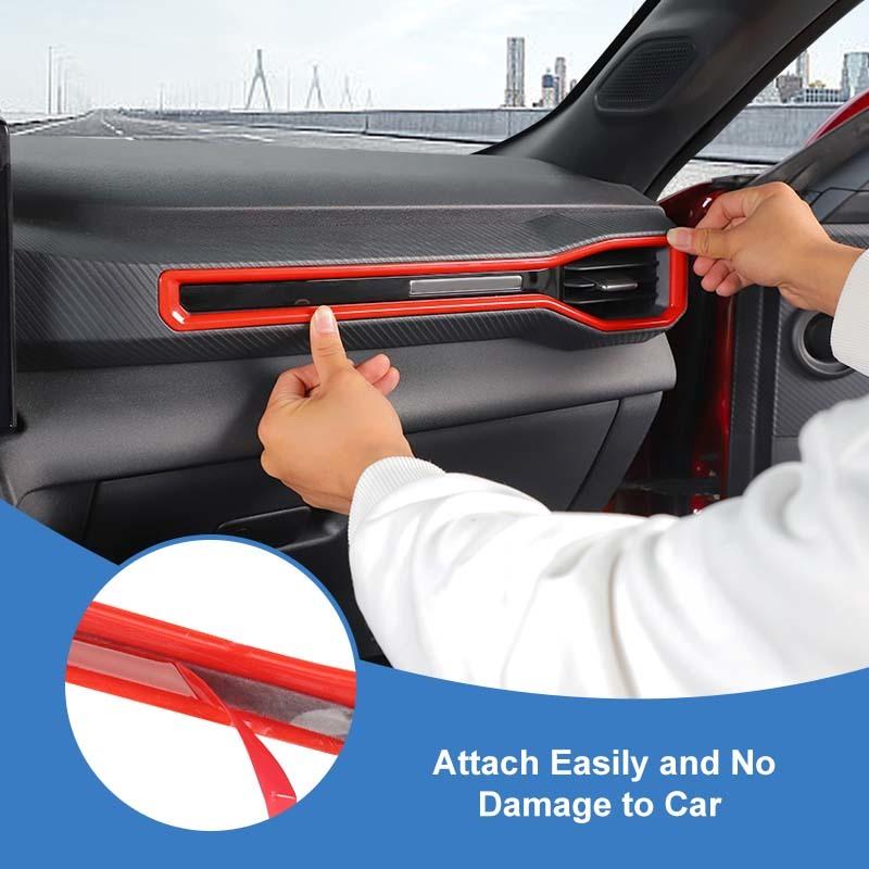  Fit For Ford Mustang 2024 Up ABS Center Console Air Conditioning Vent Decoration Cover Protective Sticker Car Interior Accessories