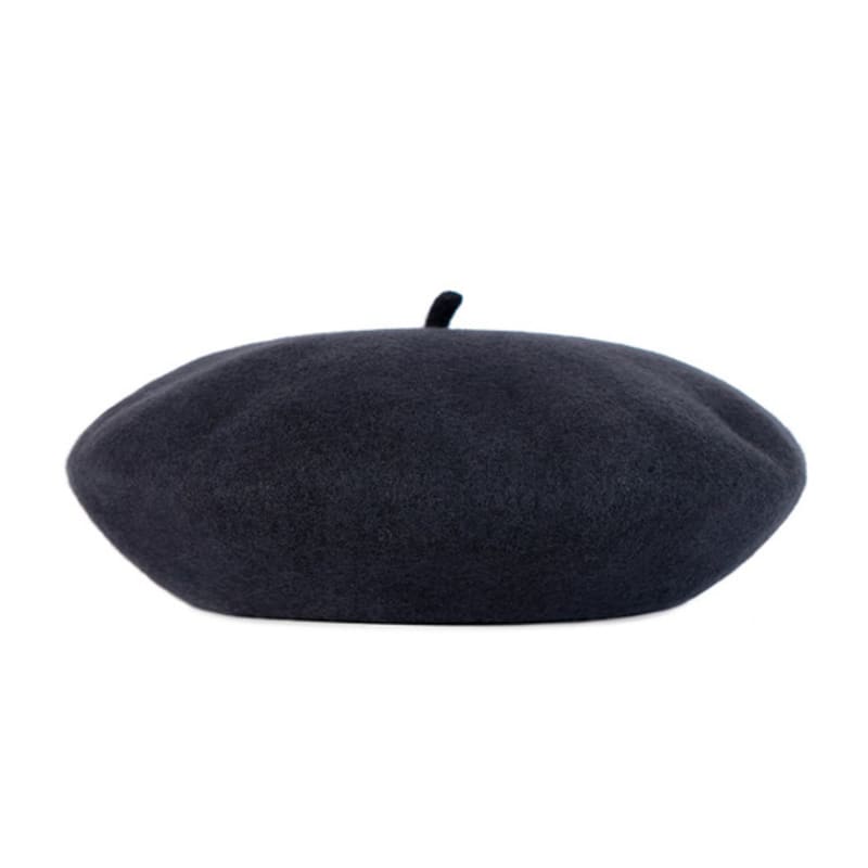 VARZAR VA Square Studded Wool Beret Gray