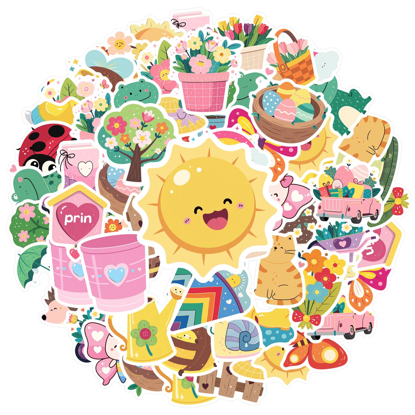 

35pcs Colorful Animals Stickers Cute Gardening Animal Stickers Stationery Stickers For Laptop Motorcycle Luggage Phone Guitar
