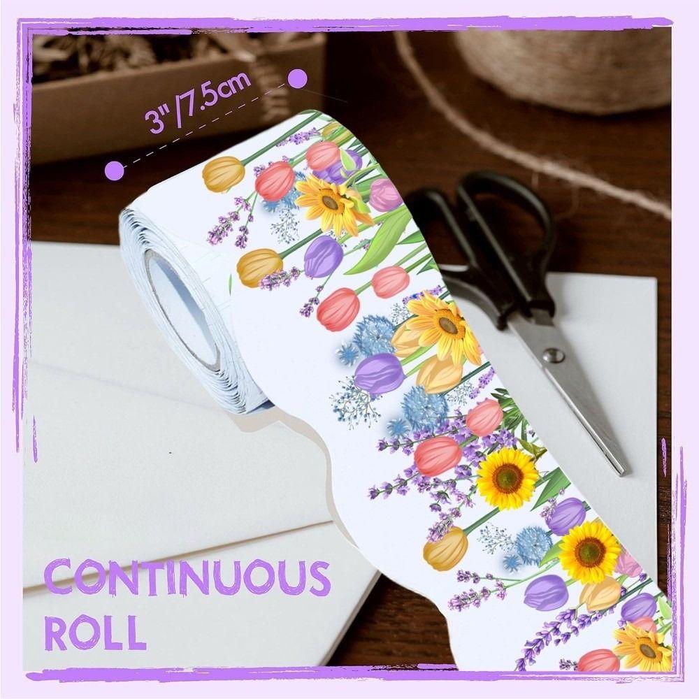 Creative Tulips Chalkboard Board Border Paper Sunflowers Border Paper DIY 7.5cm Border Trim Sticker Handmade Crafts