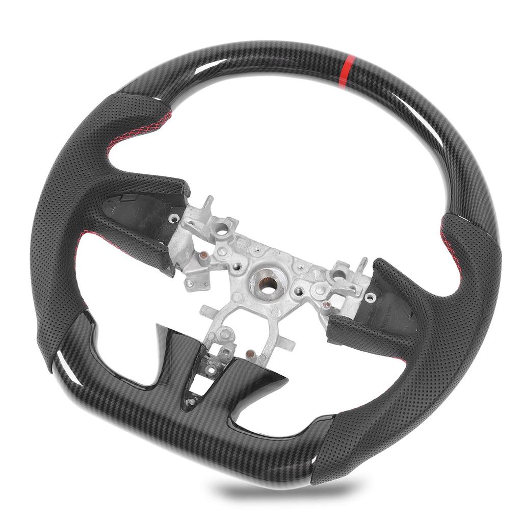 Hydro Dip Carbon Fiber Look Steering Wheel Perforated Leather Replacement For Infiniti Q50 2014 to 2016